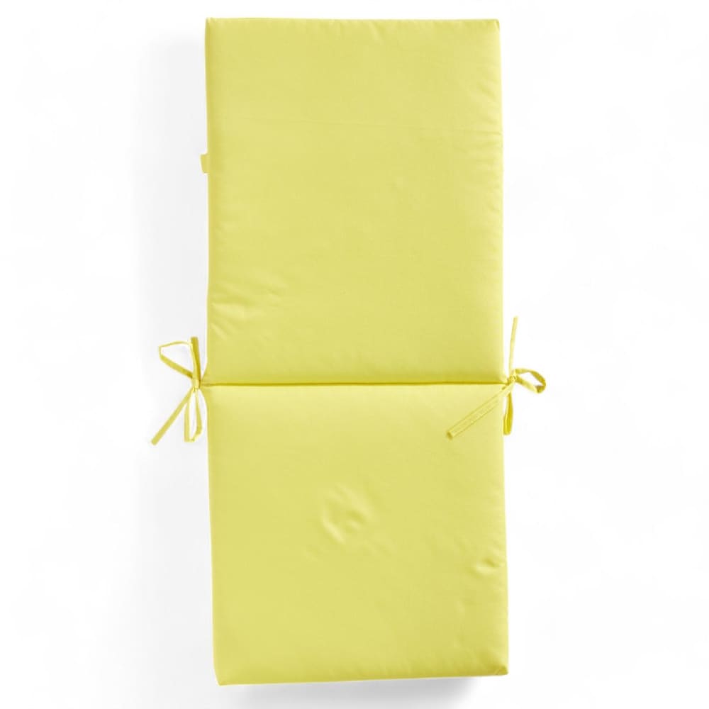 Galette de chaise déperlante avec dossier  90x40 cm jaune