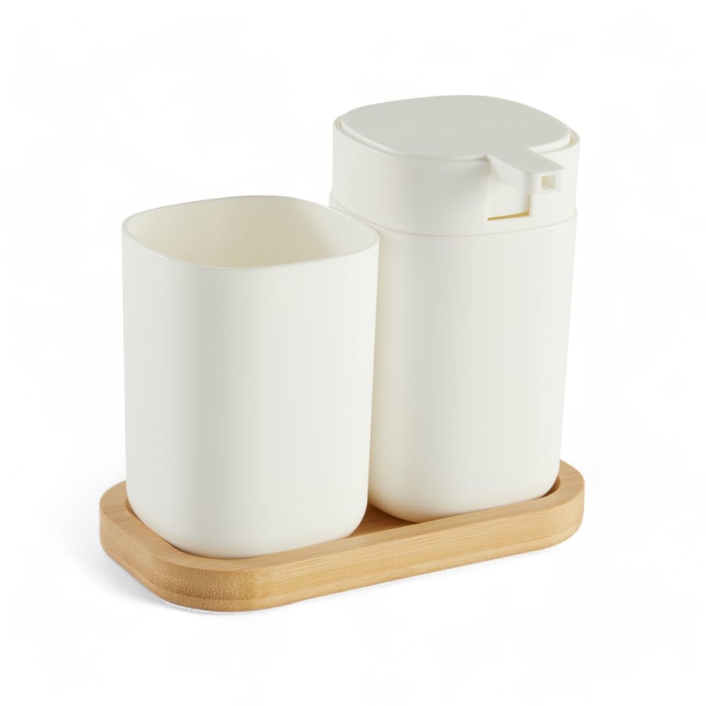 Accessoires de salle de bain pour savon et brosse à dents  8x9cm Blanc