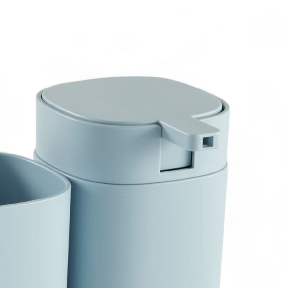 Accessoires de salle de bain pour savon et brosse à dents 8x9cm bleu — vue 3