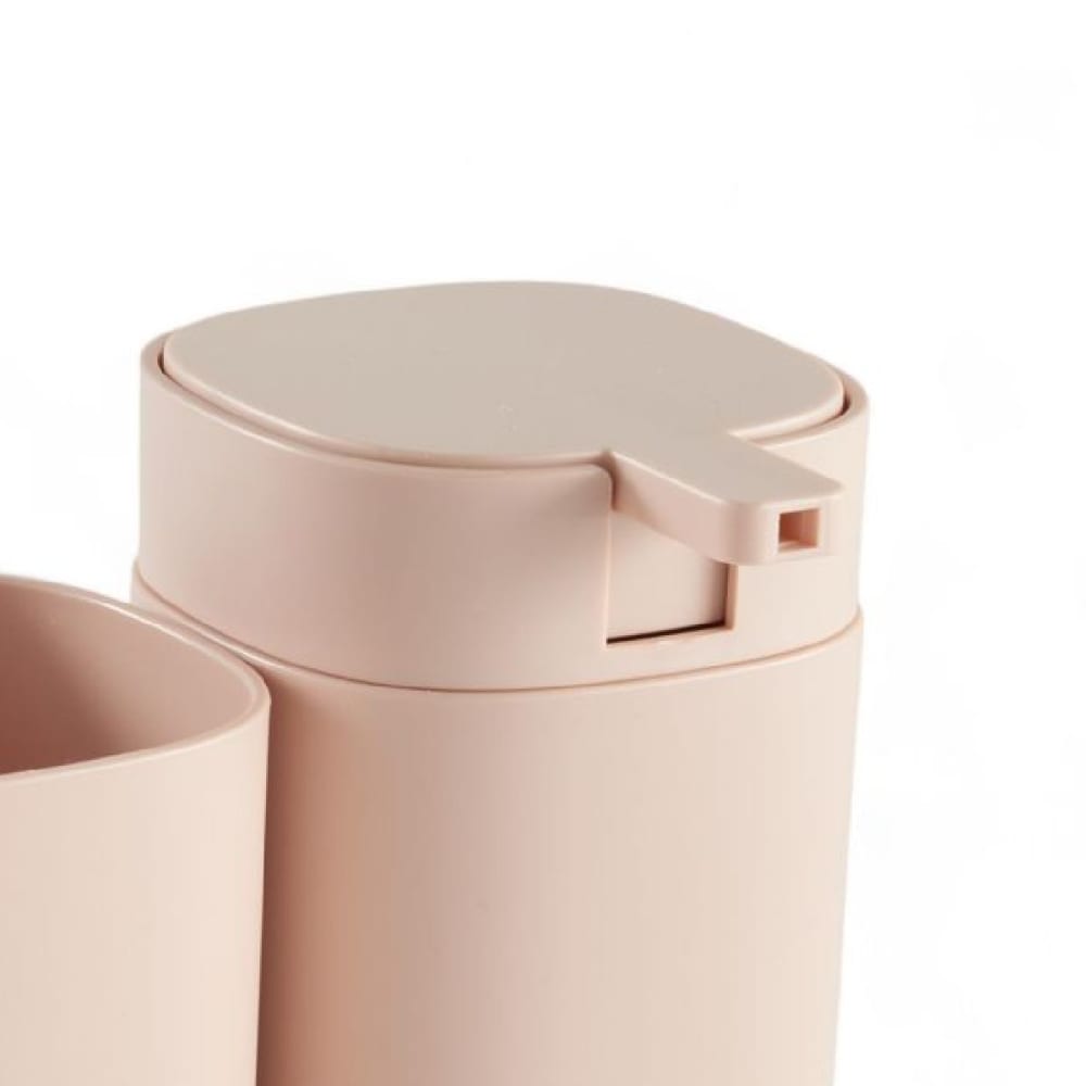 Accessoires de salle de bain pour savon et brosse à dents 8x9cm rose — vue 3