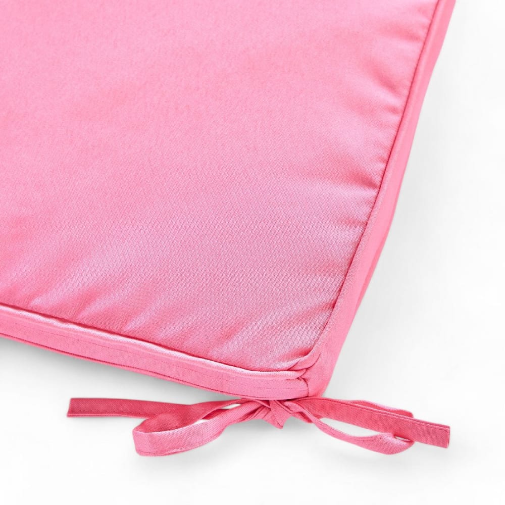 Galette de chaise déperlante avec nouettes 38x38 cm rose — vue 3
