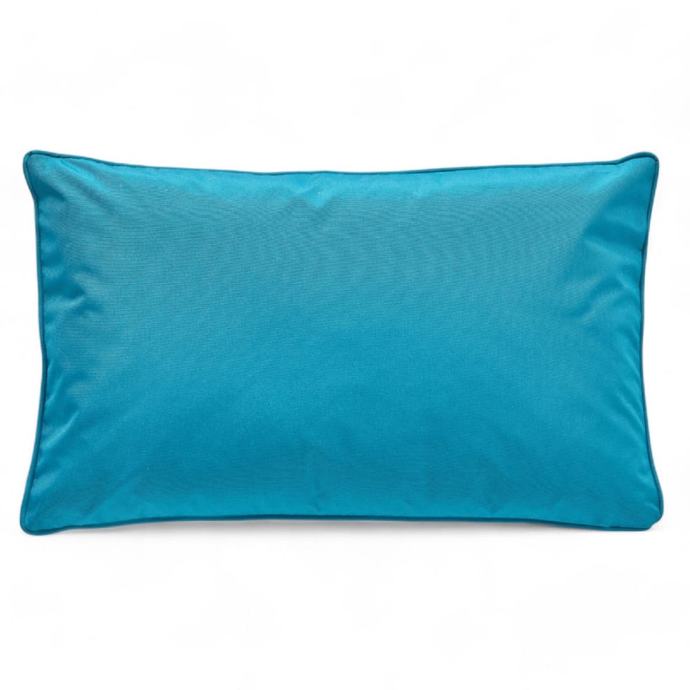 Coussin d'extérieur rectangulaire déhoussable  30x60cm Bleu turquoise