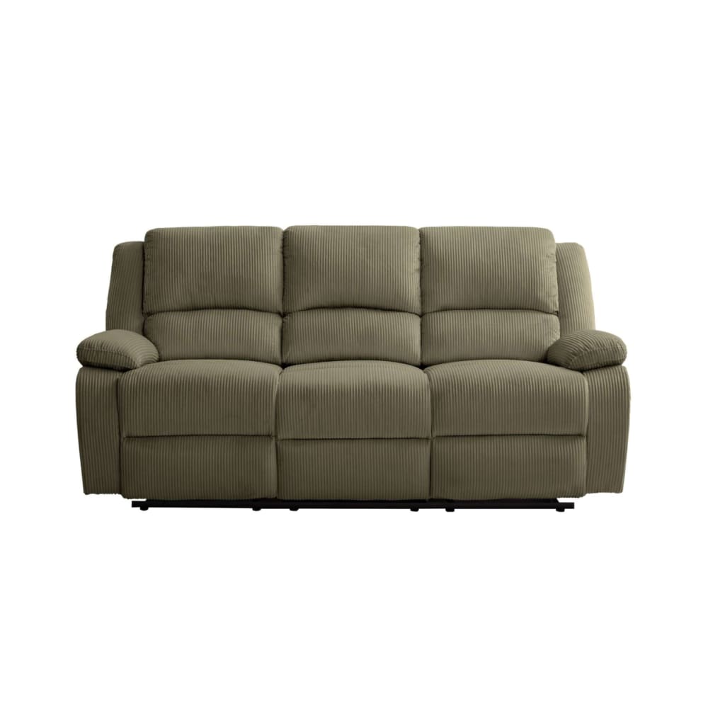 Canapé de relaxation 3 places en velours côtelé - Vert