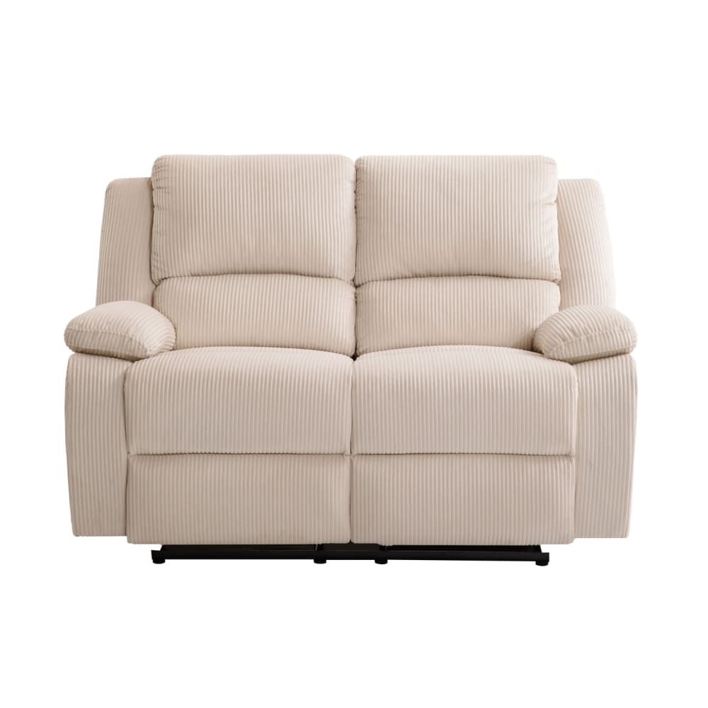 Canapé de relaxation 2 places en velours côtelé - beige