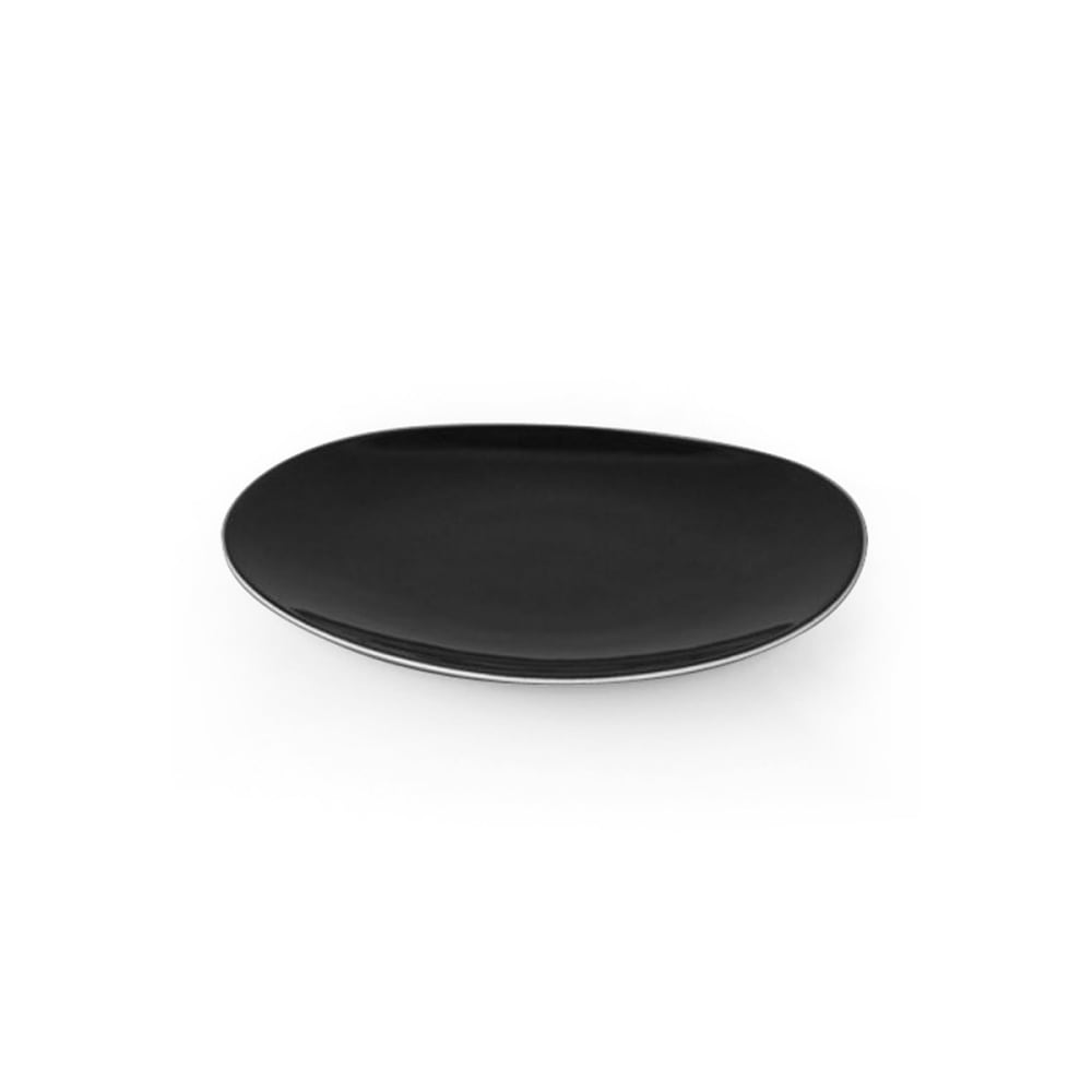 Assiette dessert en porcelaine noir Assiette dessert en porcelaine noir