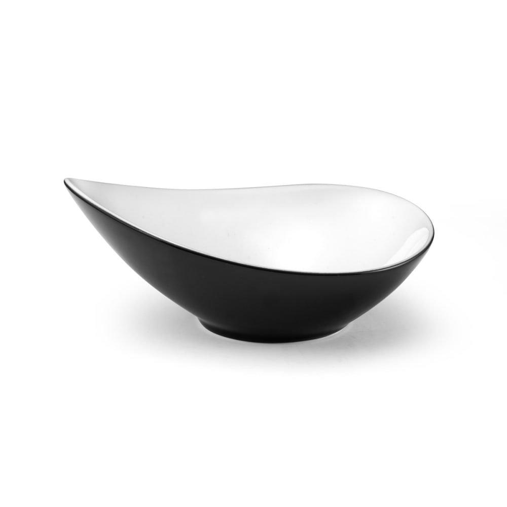 Assiette creuse en porcelaine noir Assiette creuse en porcelaine noir