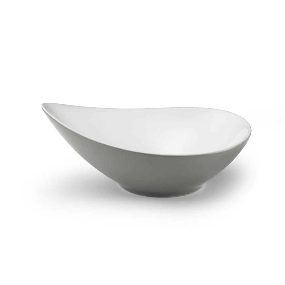 Assiette creuse en porcelaine gris Assiette creuse en porcelaine gris