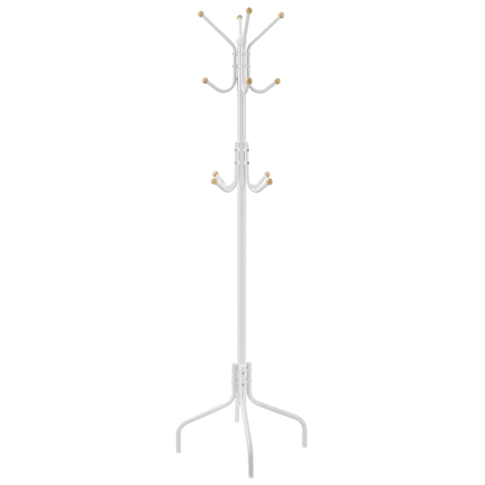 Porte-manteau sur pieds avec 12 crochets 4 pieds blanc