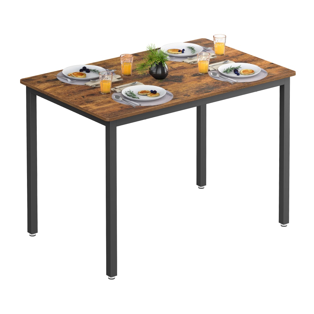Table de cuisine pour 4 personnes meuble 110 x 70 x 77 cm noir Table de cuisine pour 4 personnes meuble 110 x 70 x 77 cm noir