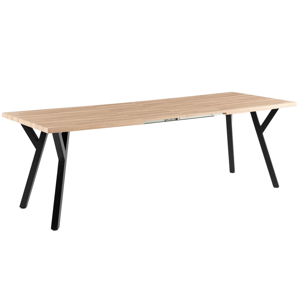 Table à manger extensible rectangulaire en mdf bois 160/240 cm