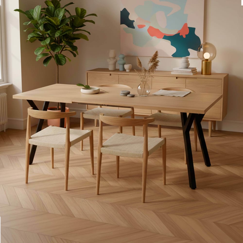 Rechteckiger ausziehbarer Esstisch aus MDF-Holz - Maisons Du