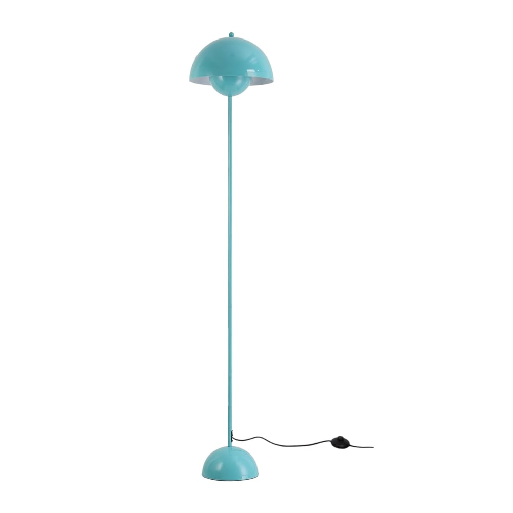 Lampadaire champignon métal turquoise clair, H160 cm