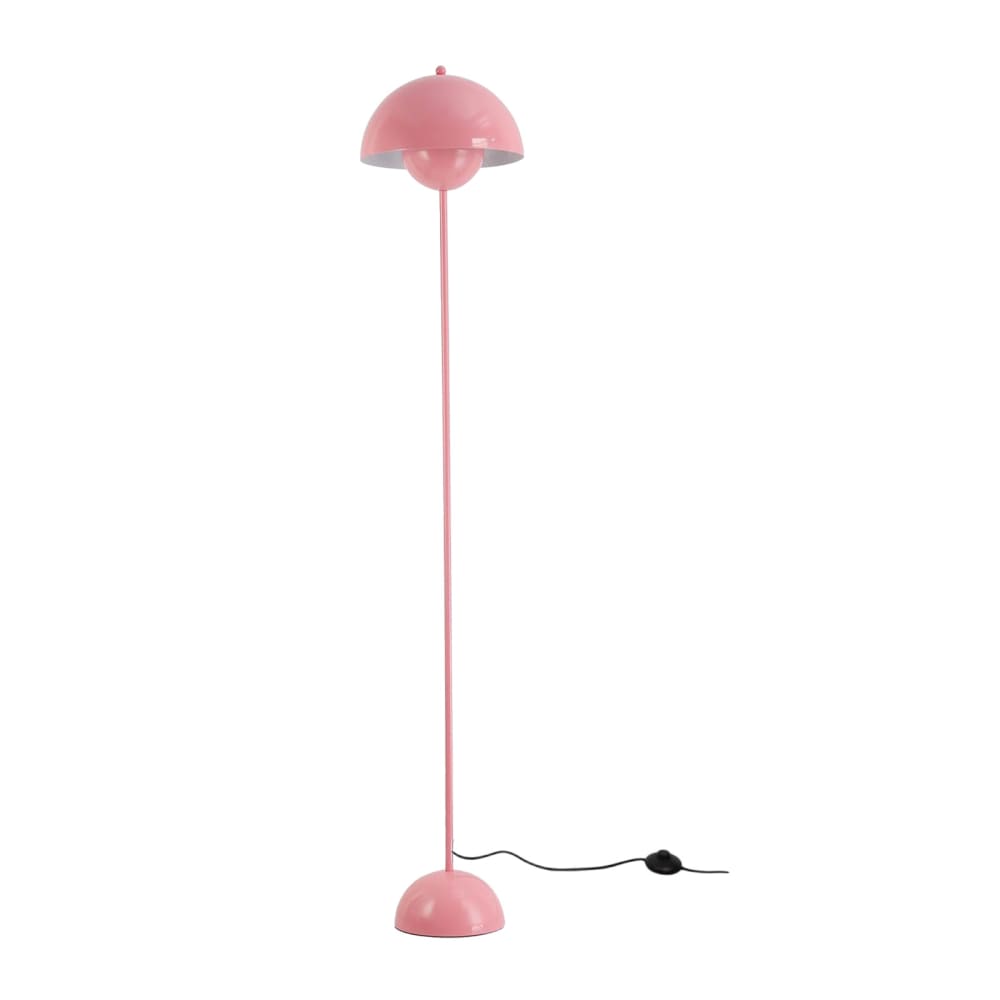 Lampadaire forme champignon métal rose, H160 cm