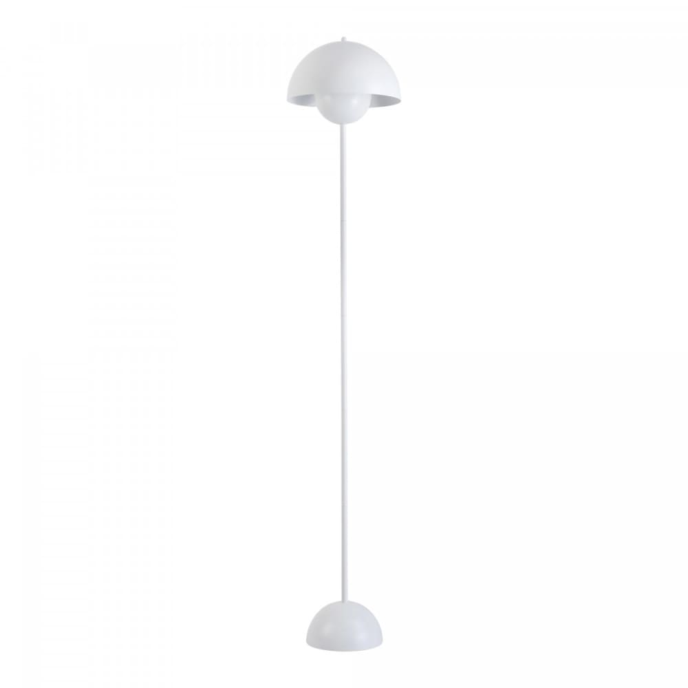 Lampadaire forme champignon métal blanc, H160 cm