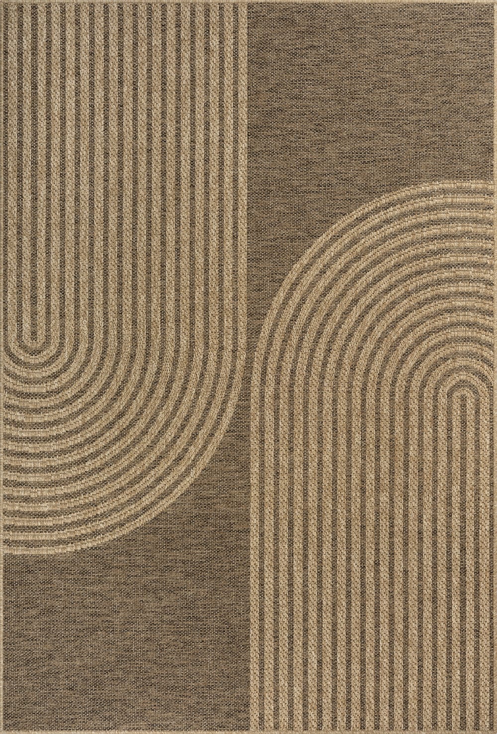 Tapis extérieur design jute intempéries - Nature - 80 x 150 cm