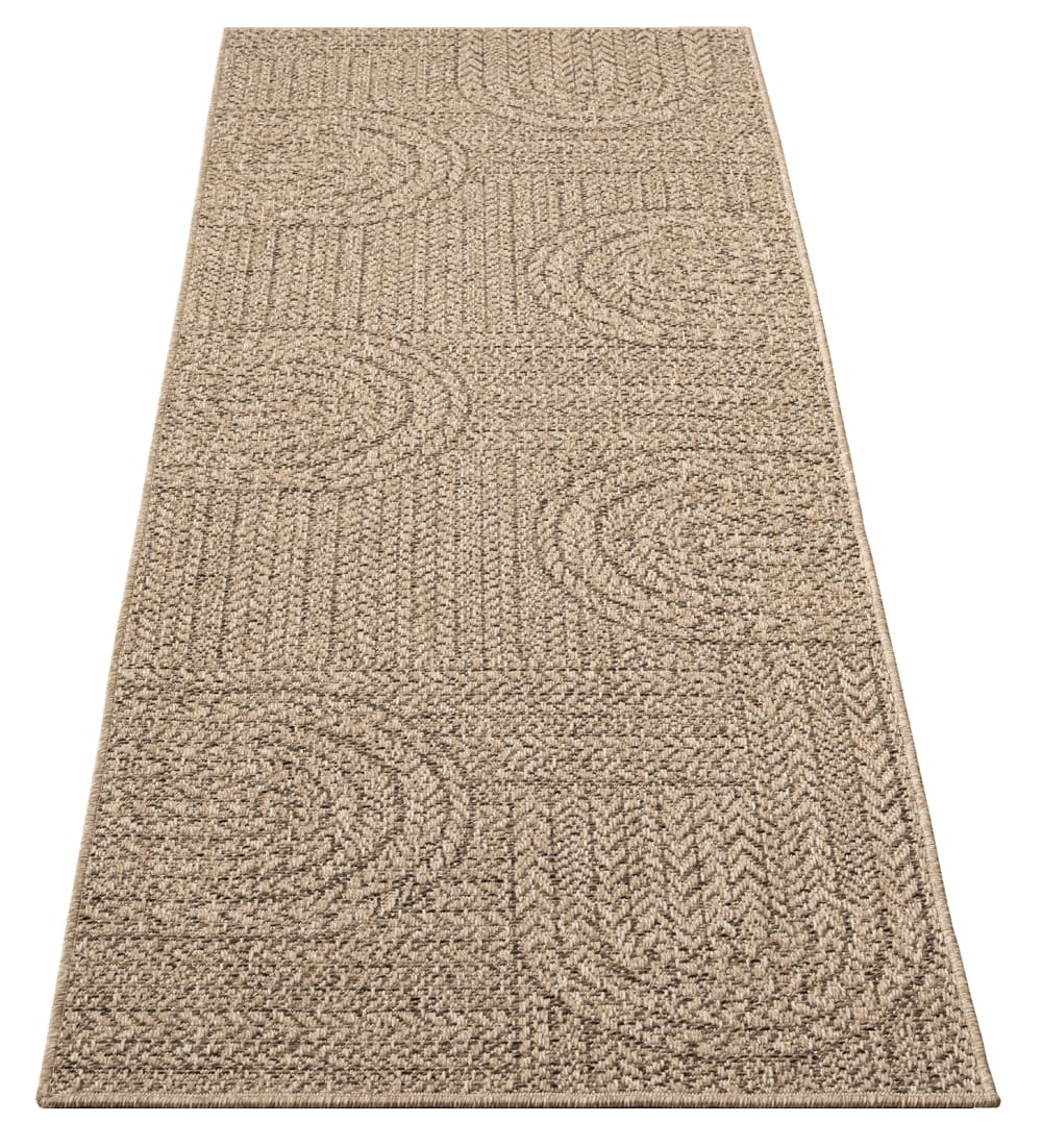 Tapis extérieur jute intempéries - Nature - 80 x 250 cm