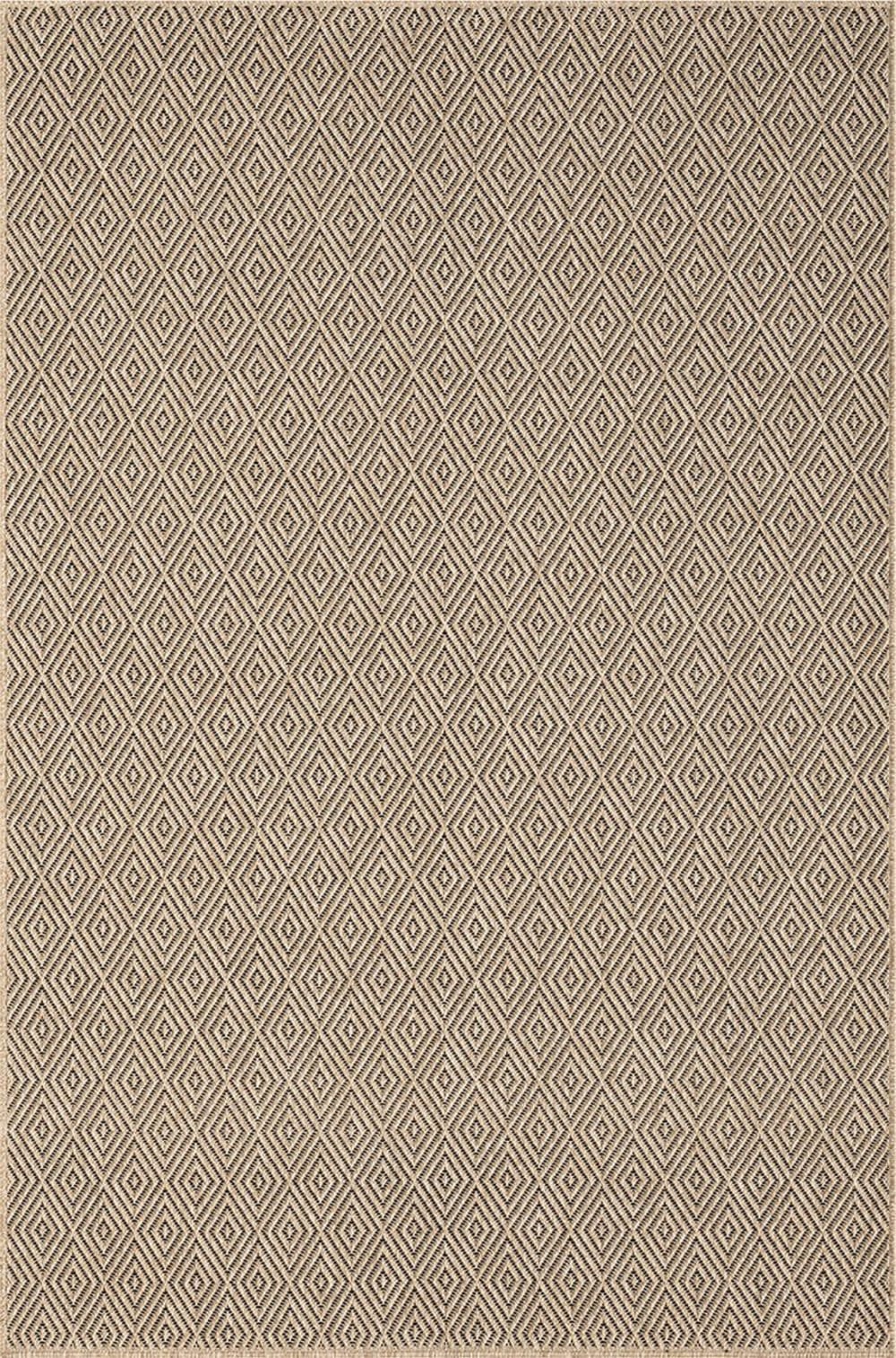 Tapis extérieur jute diamant - Nature - 160 x 230 cm