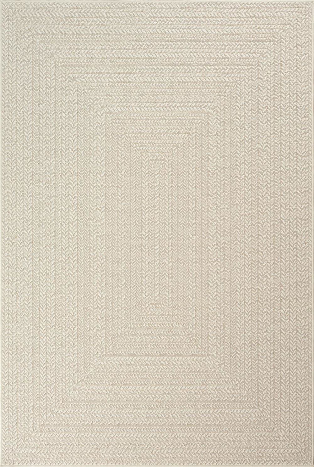 Tapis extérieur jute uni intempéries - Crème - 80 x 150 cm