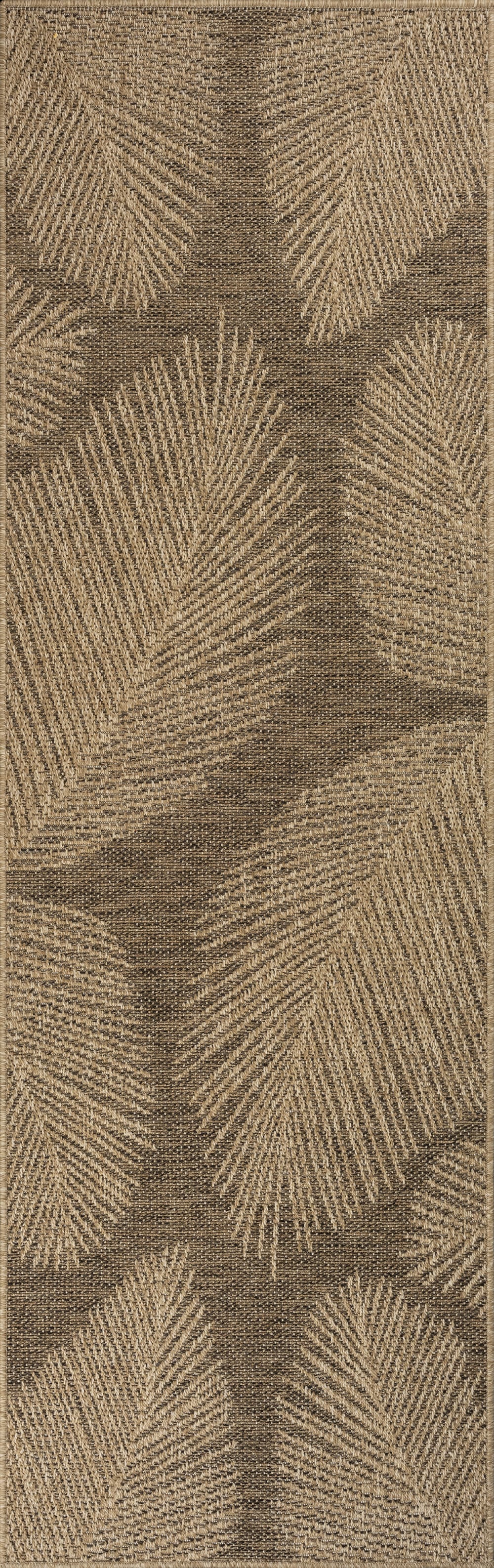 Tapis extérieur jute palmier intempéries - Nature - 80 x 250 cm