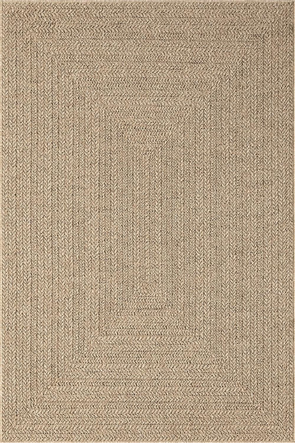 Tapis extérieur jute uni intempéries - Nature - 60 x 90 cm
