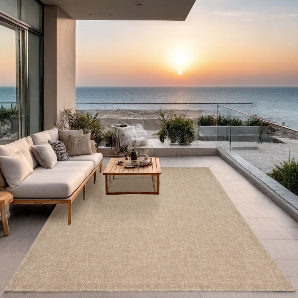 Teppich Outdoor Jute Optik Optik Terrasse - Nature - 80 x 250 cm