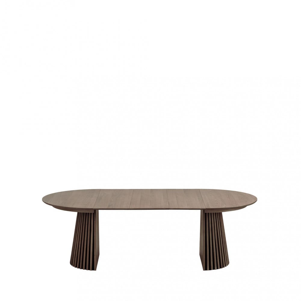 Table à manger extensible 4 à 10 personnes 120-240x120cm - Bois foncé