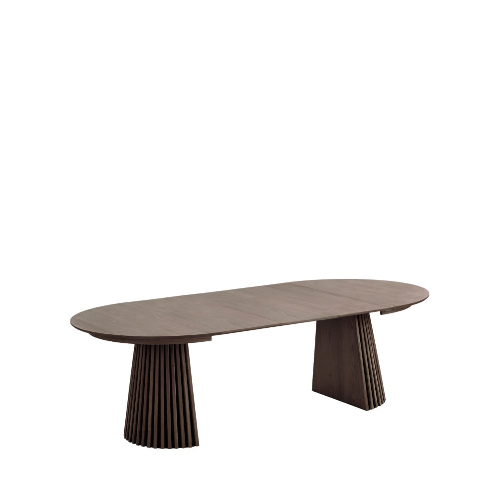 Table à manger extensible 4 à 10 personnes 120-240x120cm - Bois foncé