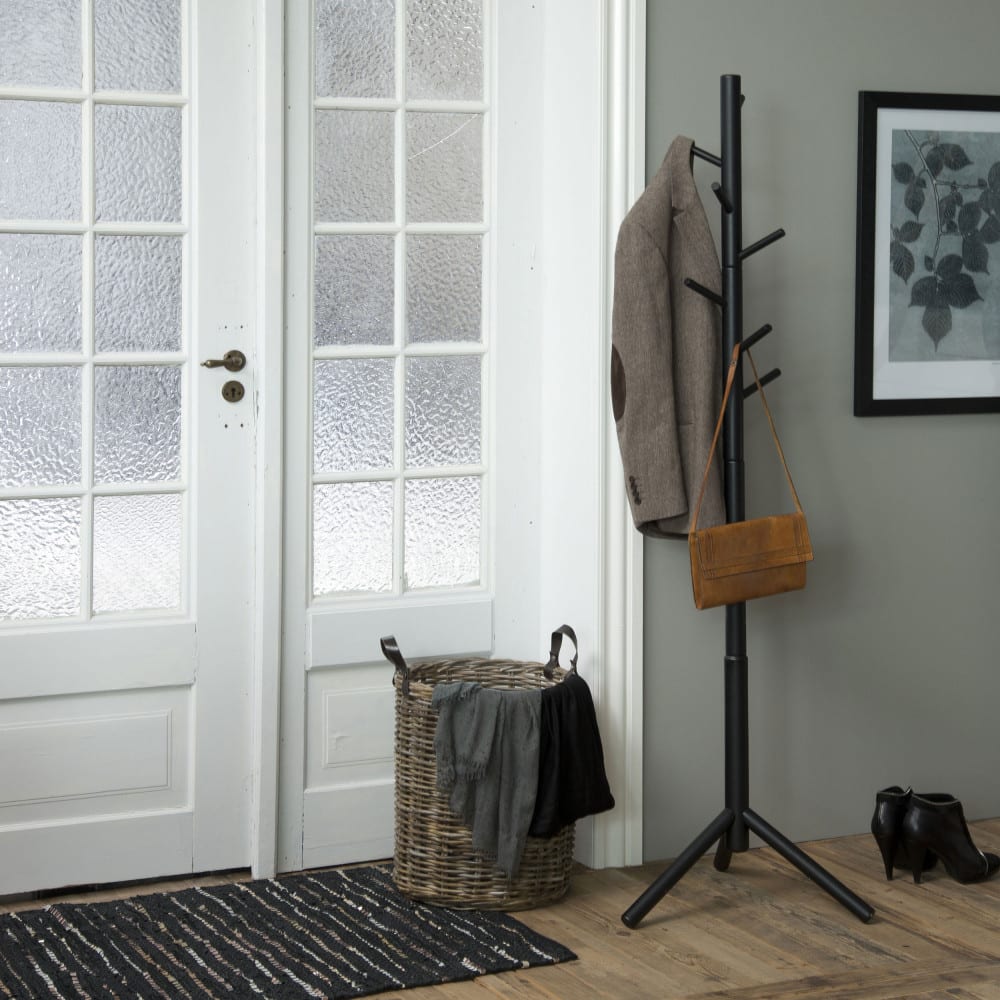 Porte-manteaux en bois h176cm - noir — vue 3
