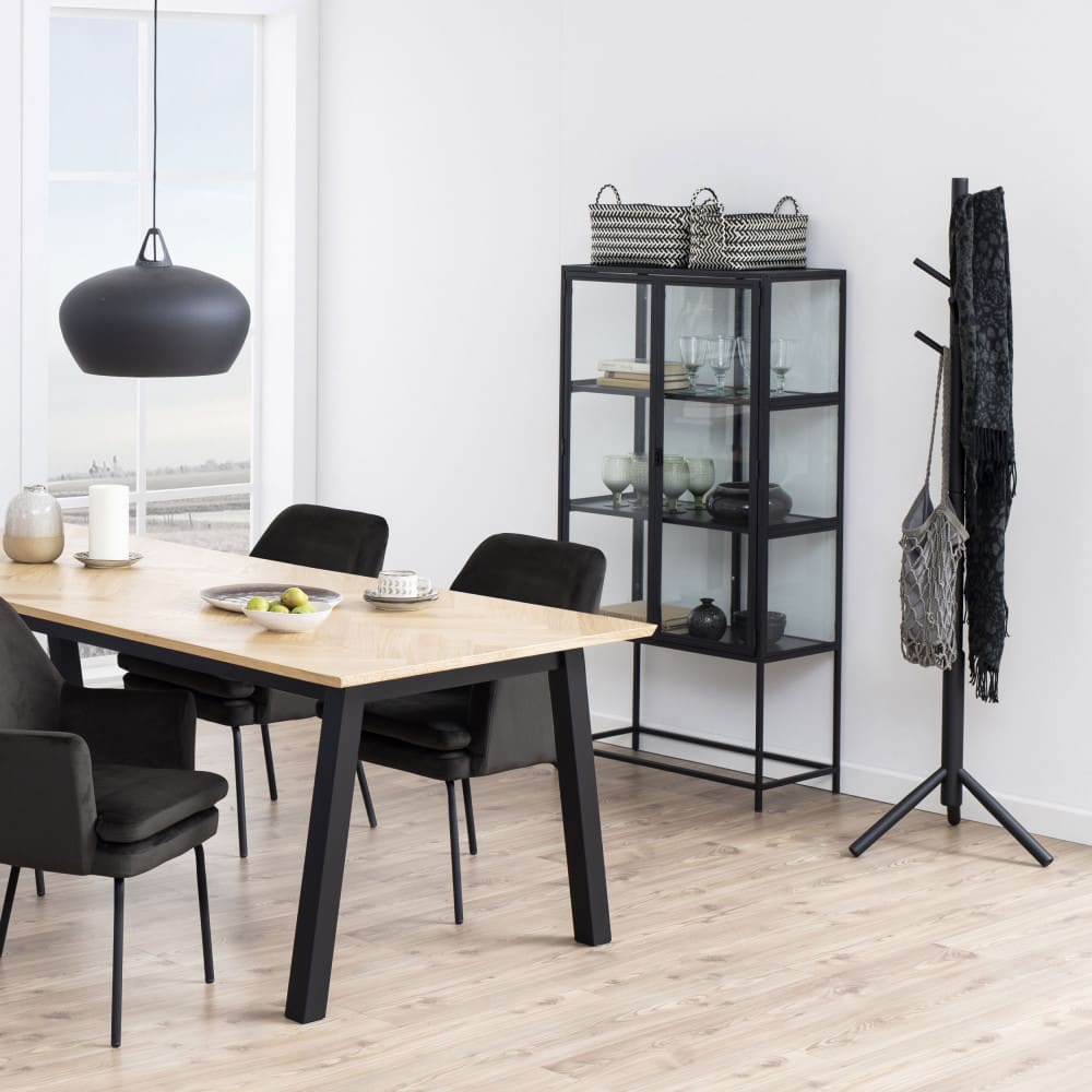 Porte-manteaux en bois h176cm - noir — vue 4