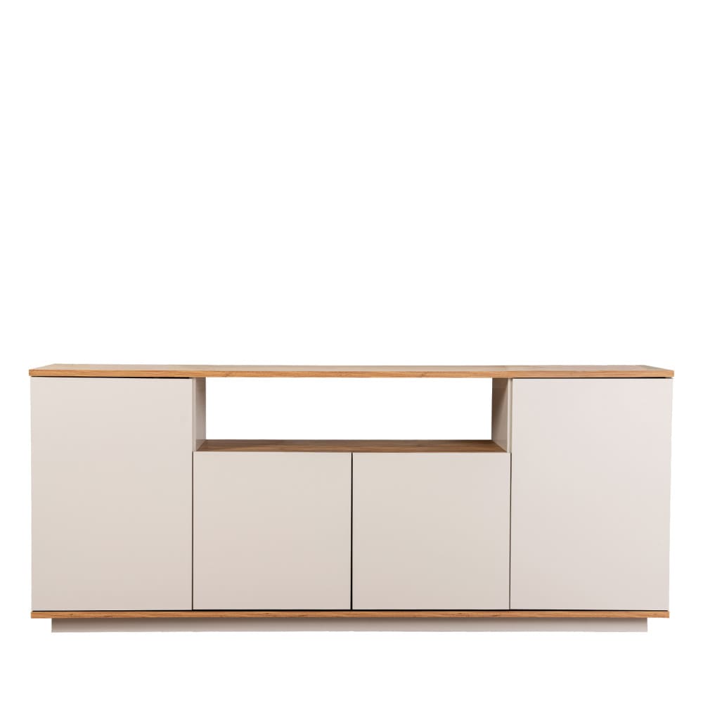 Buffet 4 portes en bois L180cm - Beige