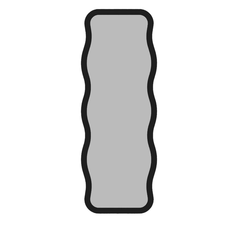 Miroir sur pieds en bois 50x160cm - Noir