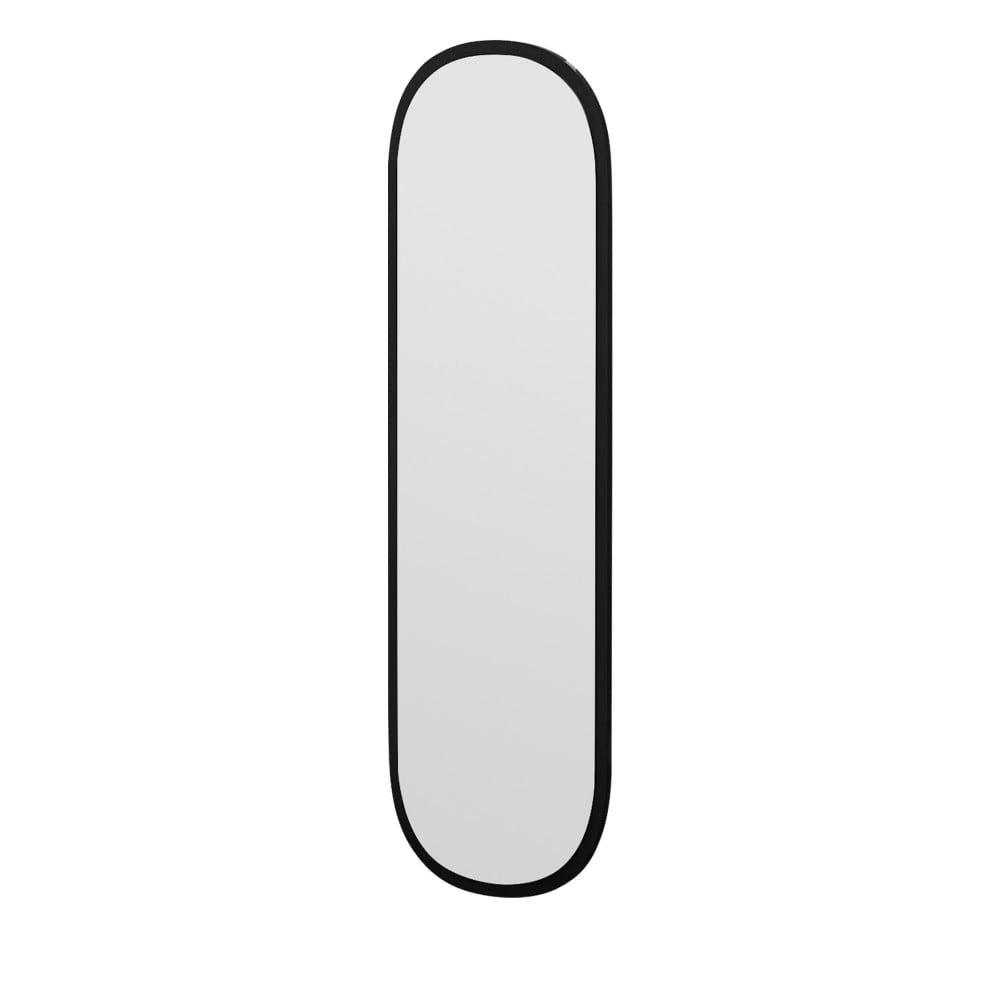 Miroir ovale en bois 37x117cm - Noir