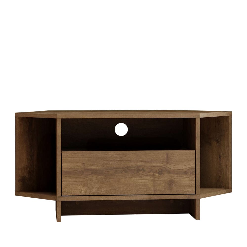 meuble tv d'angle 1 porte - bois