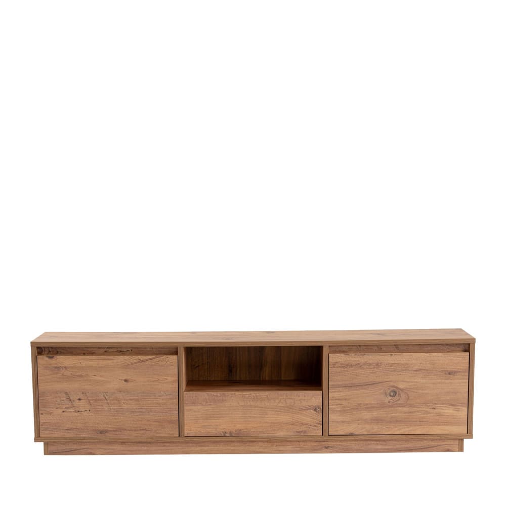 Meuble TV 3 portes en bois L160cm - Bois clair