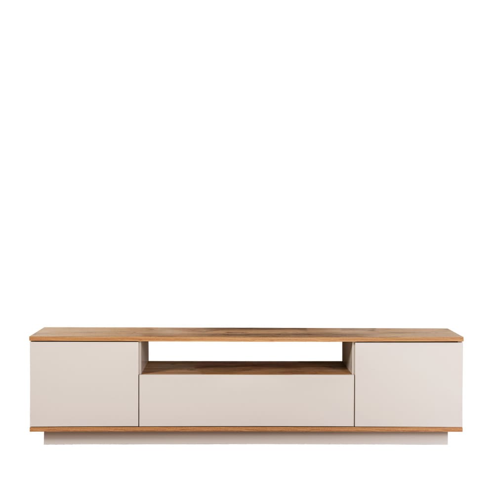 Meuble TV 3 portes en bois L180cm - Beige
