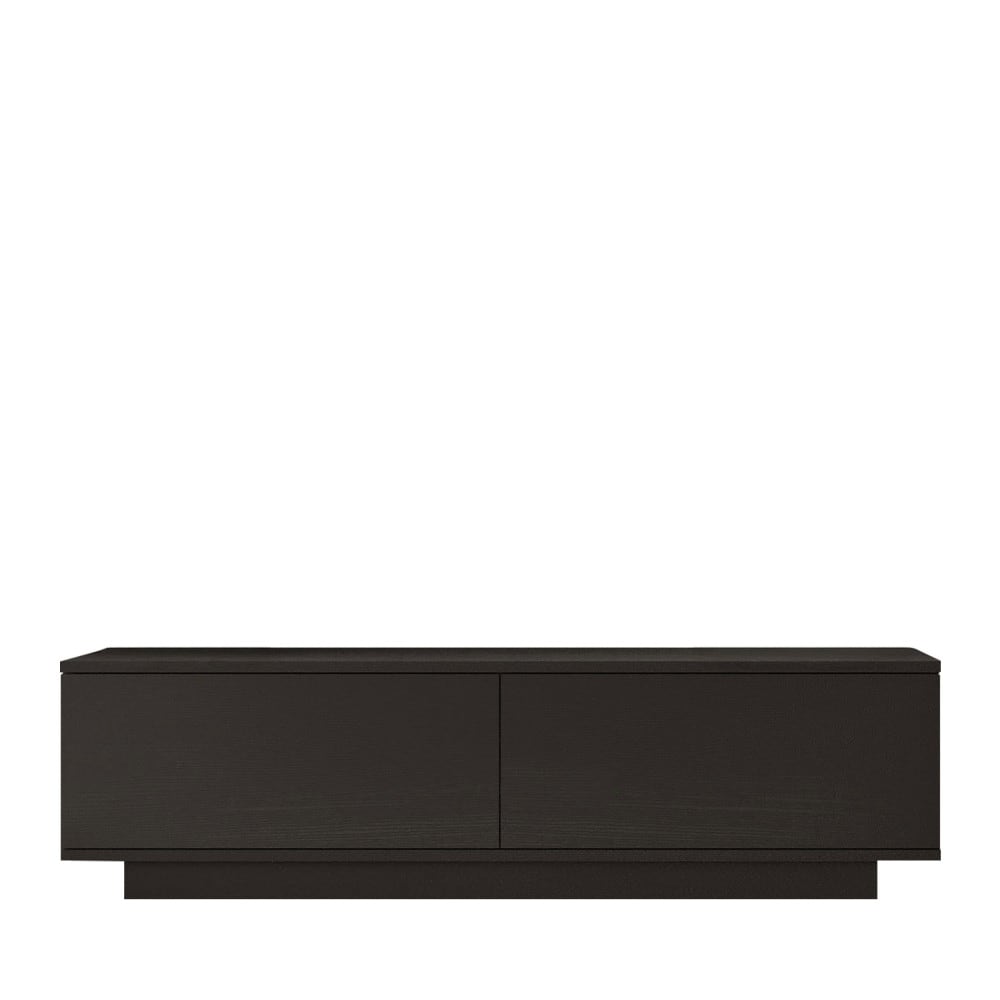 Meuble TV 2 portes en bois L140cm - Noir