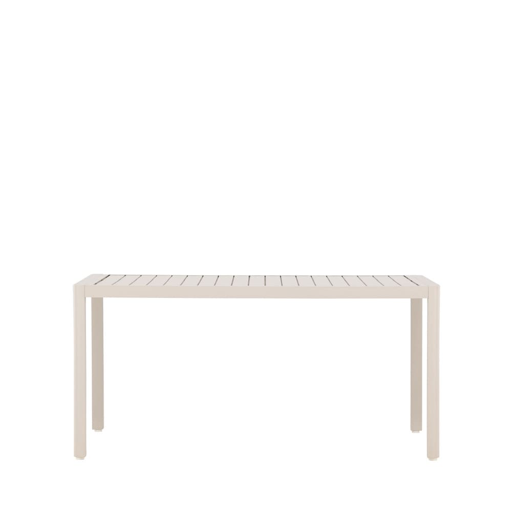 Table à manger de jardin 4 personnes en aluminium - Beige