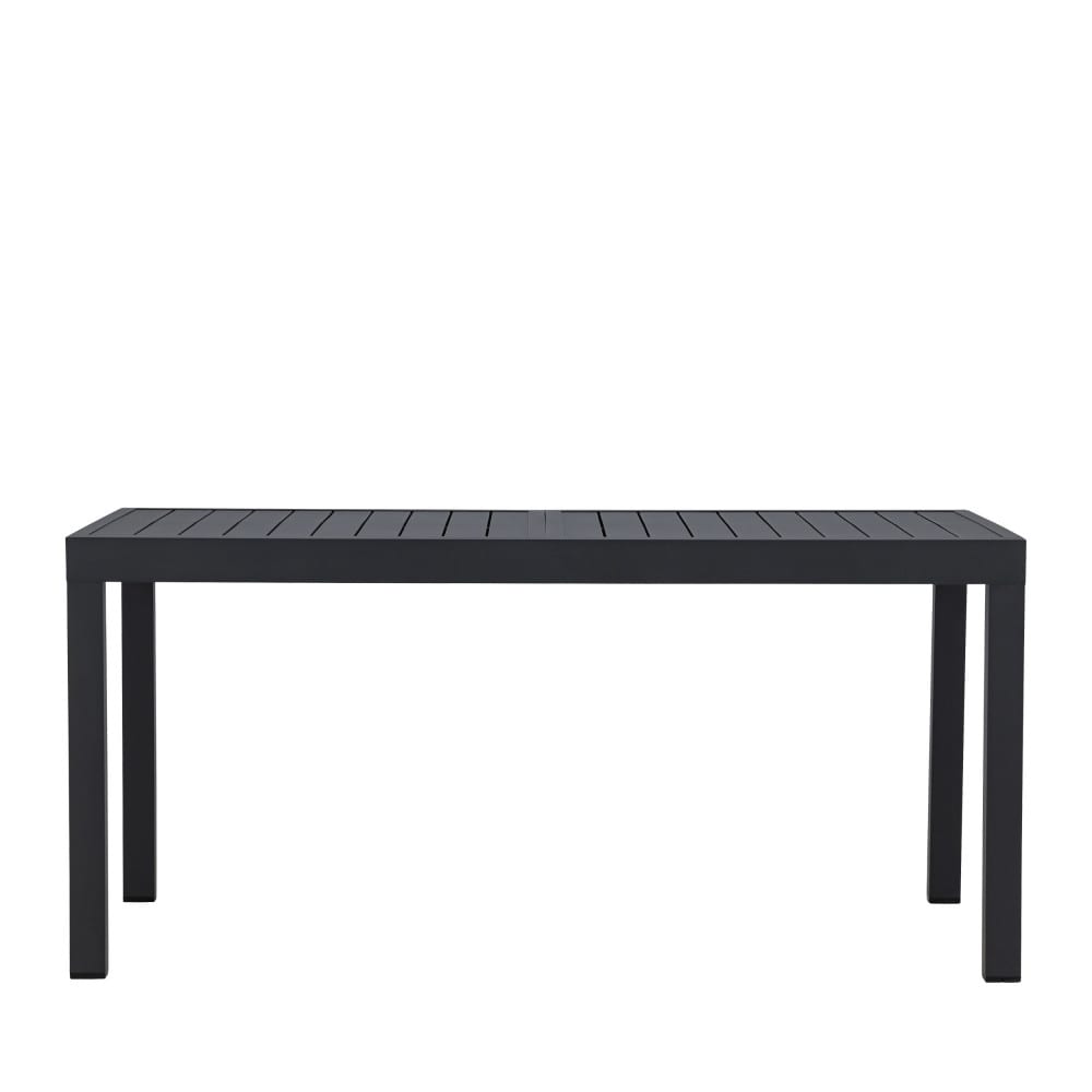 Table à manger de jardin extensible 10 personnes en aluminium - Noir