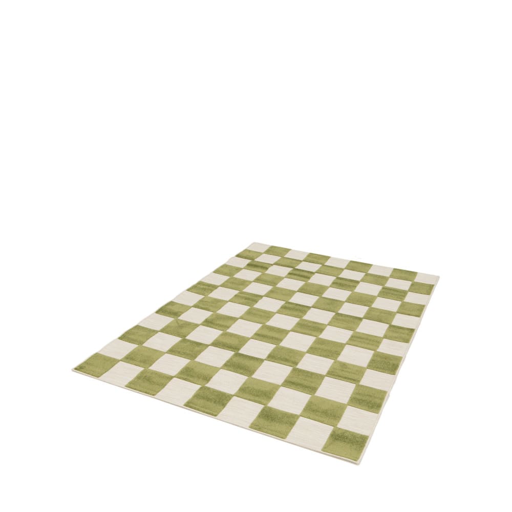Tapis intérieur et extérieur géométrique -120x170cm vert polypropylène — vue 3