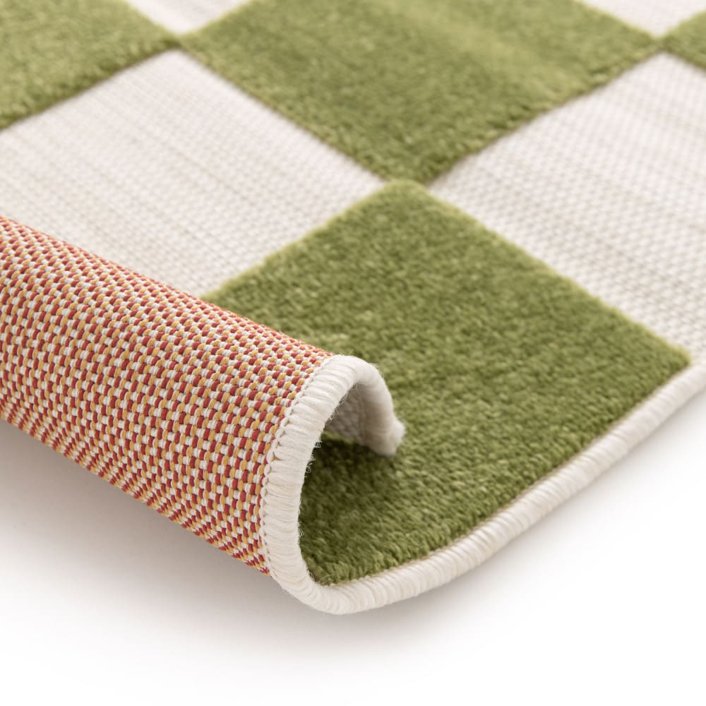Tapis intérieur et extérieur géométrique -120x170cm vert polypropylène — vue 4