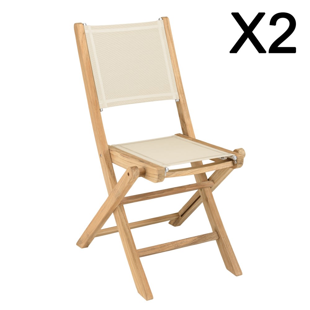 Lot de 2 chaises pliantes - couleur