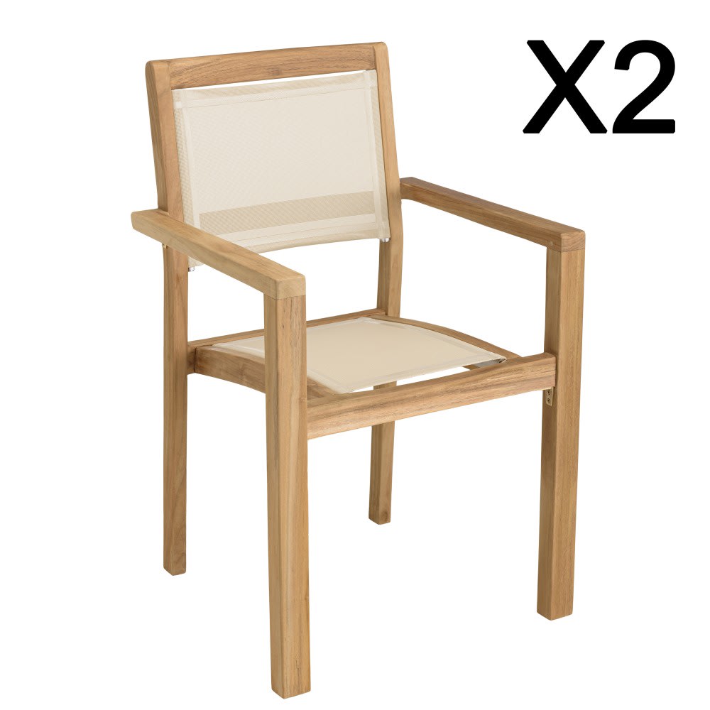 Lot de 2 fauteuils empilables