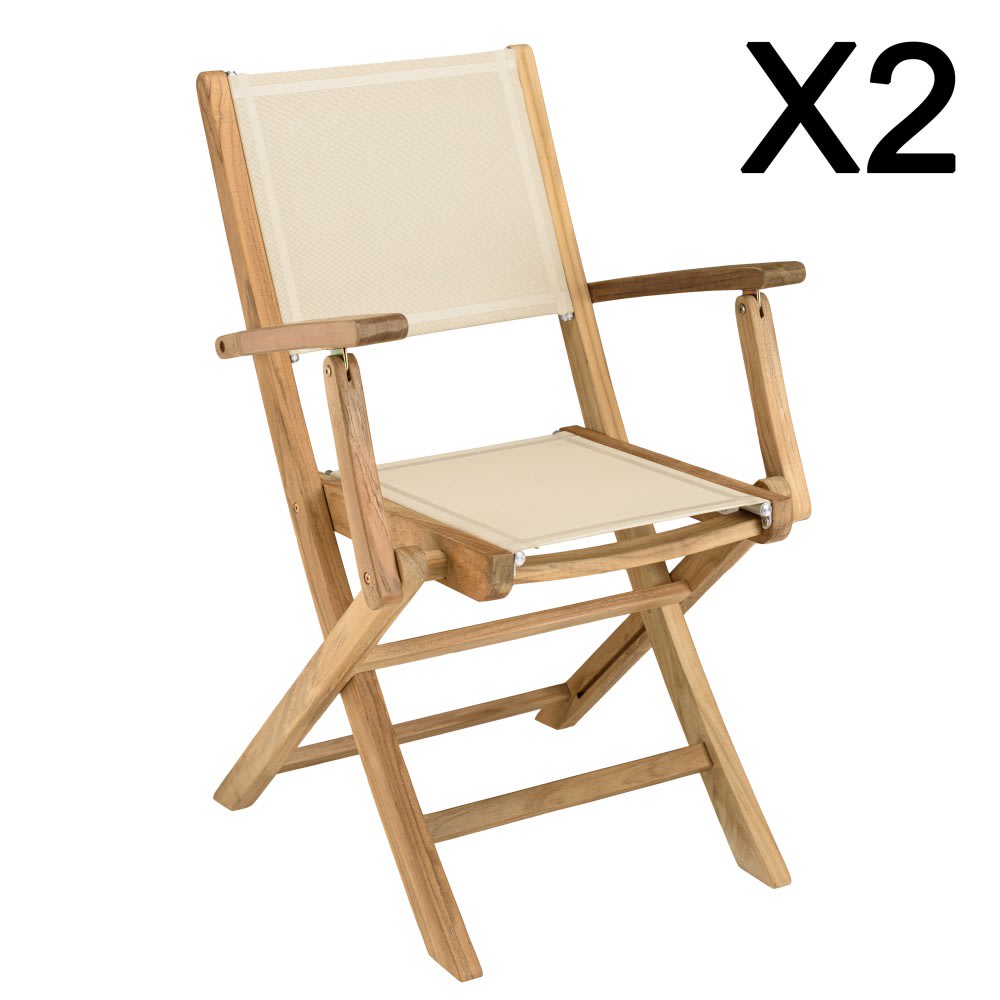 Lot de 2 fauteuils pliants
