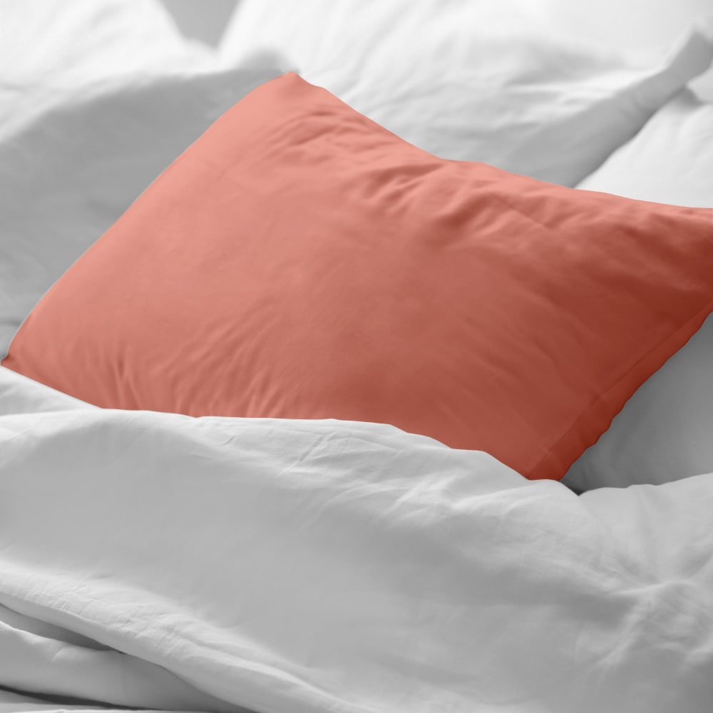 Kissenbezug aus 100% Baumwolle 200 Fäden orange 80x80 cm -