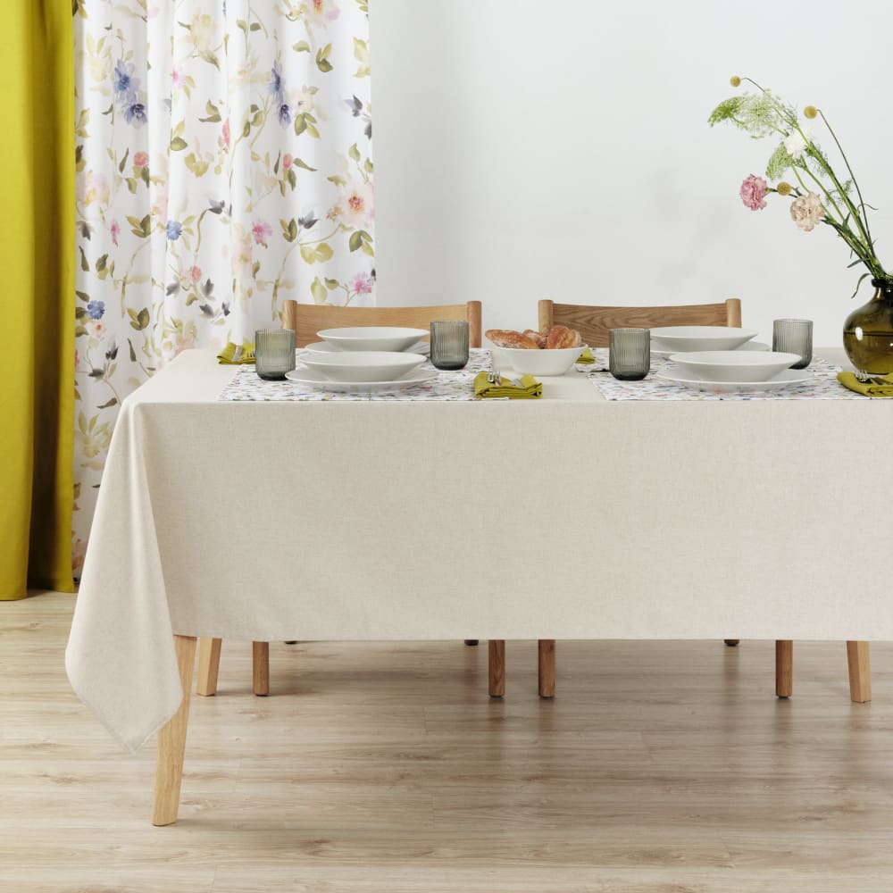 Nappe unie 100% lin beige 100x155 cm