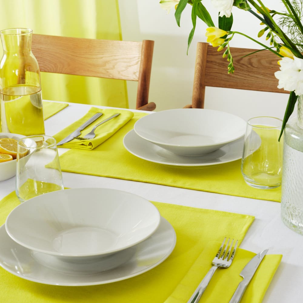 Set de table 100% lin jaune (x2)
