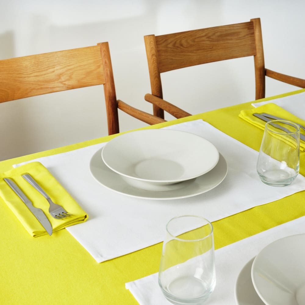 Set de table 100% lin blanc (x2)