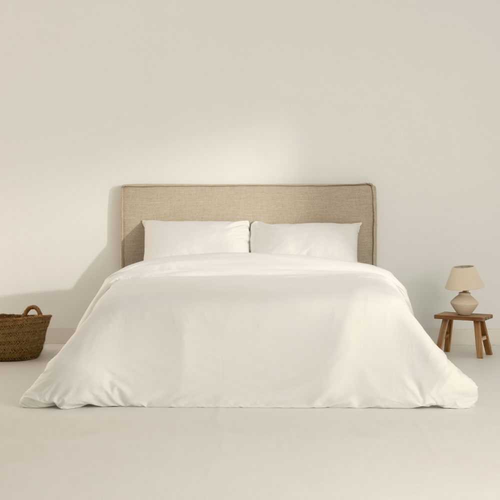 Housse de couette 100% coton 200 fils blanc 140X200 cm