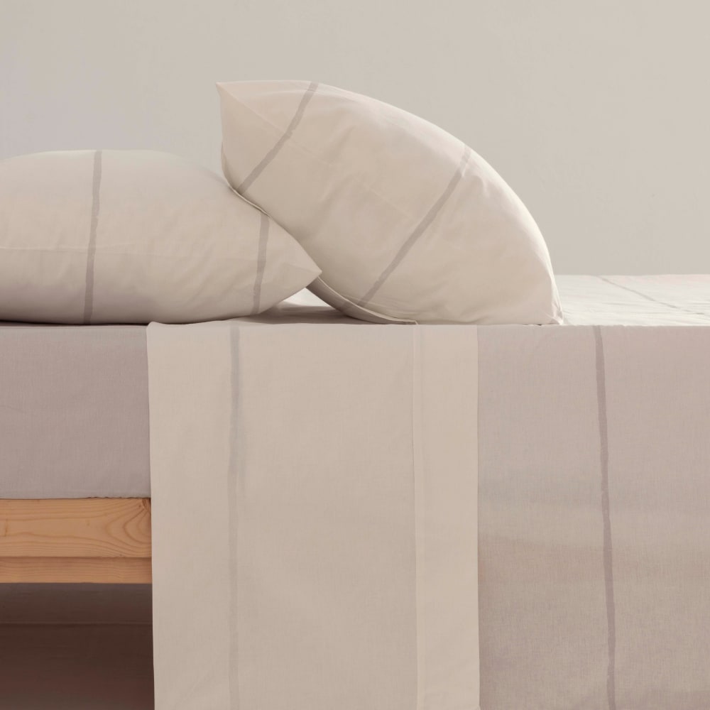 Bettwäscheset aus 100% Baumwolle 200 Fäden grau 175x270 cm -
