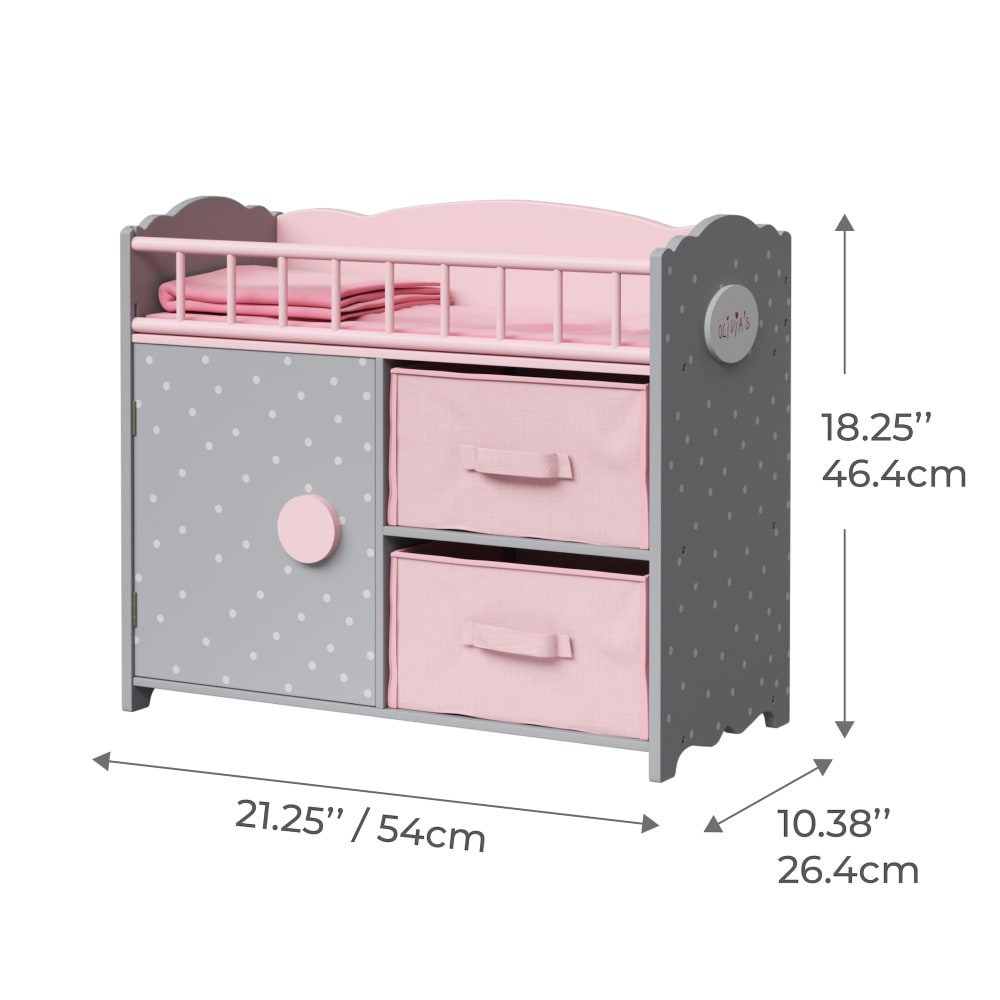 Puppenbabybett mit Stauraum 46,4 cm, Rosa - Maisons Du Monde